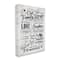 Stupell Industries Our Family Recipe Motivational Kitchen Phrases Life Ingredients Canvas Wall Art